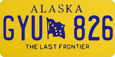 AK license plate GYU826