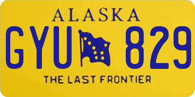 AK license plate GYU829
