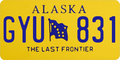 AK license plate GYU831