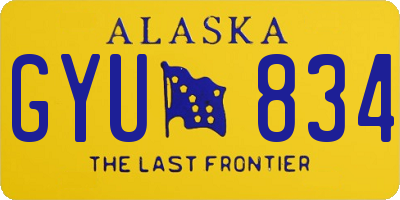 AK license plate GYU834