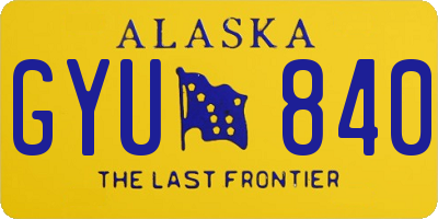 AK license plate GYU840