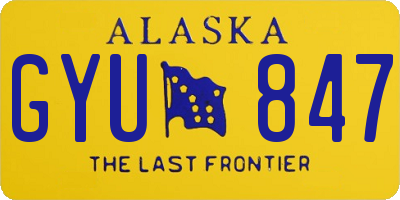 AK license plate GYU847