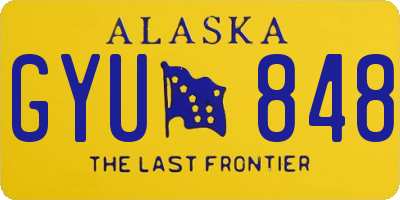 AK license plate GYU848