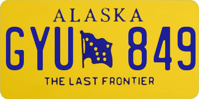 AK license plate GYU849