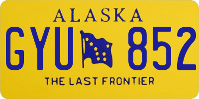 AK license plate GYU852