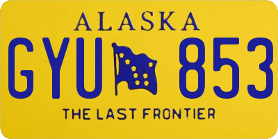 AK license plate GYU853