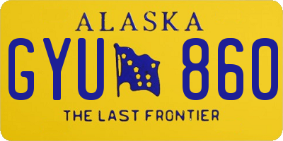 AK license plate GYU860