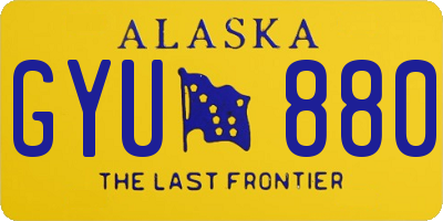 AK license plate GYU880