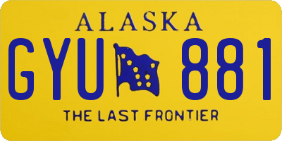 AK license plate GYU881