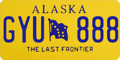 AK license plate GYU888