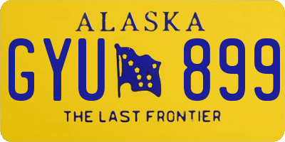 AK license plate GYU899