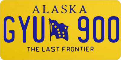 AK license plate GYU900