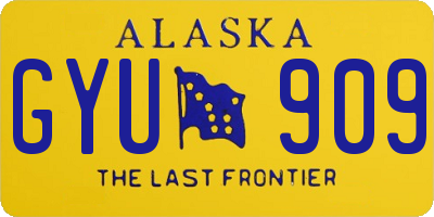 AK license plate GYU909