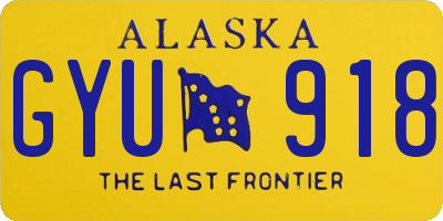 AK license plate GYU918