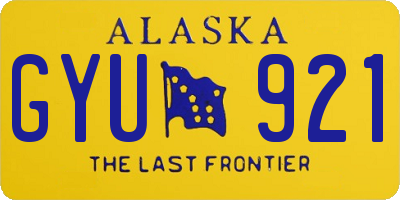 AK license plate GYU921