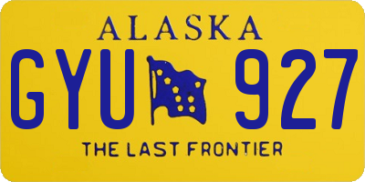 AK license plate GYU927