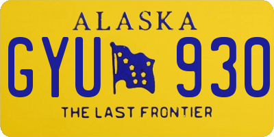 AK license plate GYU930