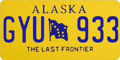 AK license plate GYU933