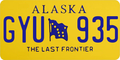 AK license plate GYU935