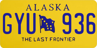 AK license plate GYU936