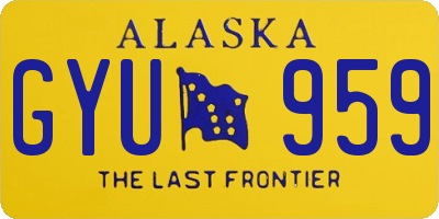 AK license plate GYU959