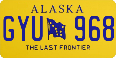 AK license plate GYU968