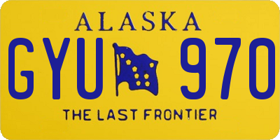 AK license plate GYU970