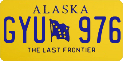 AK license plate GYU976