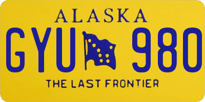 AK license plate GYU980