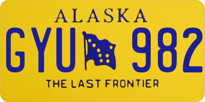 AK license plate GYU982