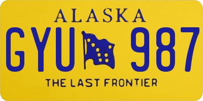 AK license plate GYU987