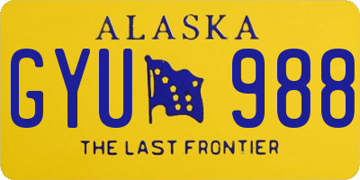 AK license plate GYU988