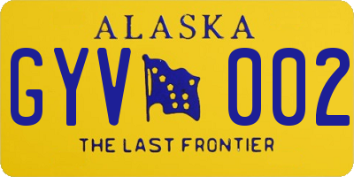 AK license plate GYV002