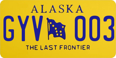 AK license plate GYV003