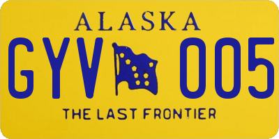 AK license plate GYV005