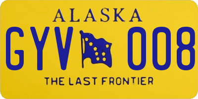 AK license plate GYV008