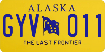 AK license plate GYV011