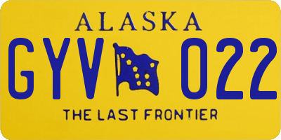 AK license plate GYV022