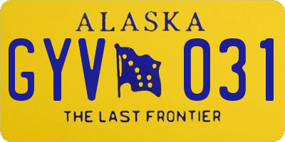 AK license plate GYV031