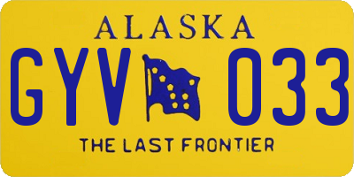 AK license plate GYV033