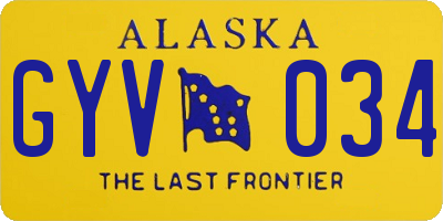 AK license plate GYV034