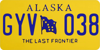 AK license plate GYV038