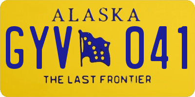 AK license plate GYV041