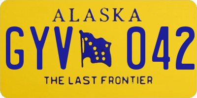 AK license plate GYV042