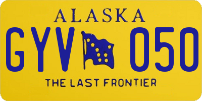 AK license plate GYV050