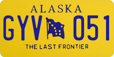 AK license plate GYV051