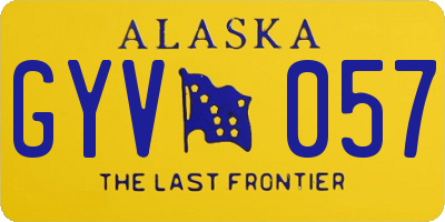 AK license plate GYV057