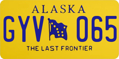 AK license plate GYV065