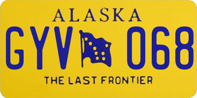 AK license plate GYV068