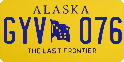 AK license plate GYV076